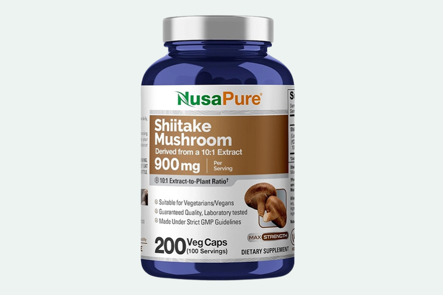 مکمل تقویت سیستم ایمنی بدن عصاره قارچ شیتاکه 900 برند NusaPure